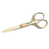 Vintage 1920's Coty Metal Purse Perfume Casket & Ornate Sewing Scissors