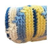 Two Blue Knitted Throw Blankets