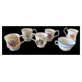 Assortment of Six Vintage Coffee Cups