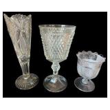 Large Cut Glass Vintage Vases