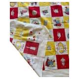 Vintage Amish Cotton Square Tablecloth