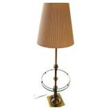 Vintage Floor Lamp with Built-In Glass Table Tray