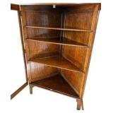 Antique Mission Oak Corner Cabinet - Double Doors
