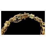 Green Peridot Bracelet and Earring Set - .925