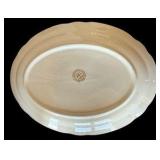 Watt Ovenware Mixing Bowl, Hall Autumn Leaf Platter & Black Glass Bowl