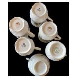 Assortment of Six Vintage Coffee Cups