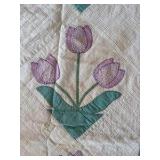 Vintage Purple Tulip Quilt