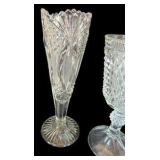 Large Cut Glass Vintage Vases