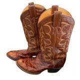 Pair of Vintage Tony Lama Cowboy Boots - Eel Skin - Size 8.5D