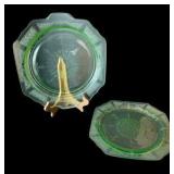 Pair of Vaseline Glass Plates