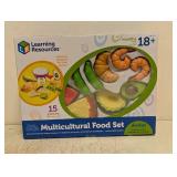 NEW LEARNING RESOURCES MULTICULTURAL FOOD SET 15PC