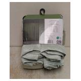 NEW MAINSTAYS GREEN EMBOSSED CURTAIN SET 4 PANELS