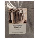NEW BHG THROW BLANKET GRAY