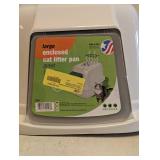 NEW LARGE ENCLOSED CAT LITTER PAN