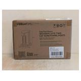 NEW VIBERANT LIFE CAT FURNITURE WOODEN JUTE TWO CAT SCRATCHING POSTS