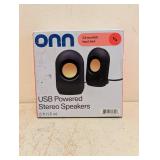 NEW ONN USB POWERED STEREO SPEAKERS