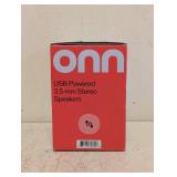 NEW ONN USB POWERED STEREO SPEAKERS