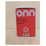 NEW ONN USB POWERED STEREO SPEAKERS
