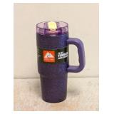 NEW OZARK TRAIL 18OZ. TUMBLER WITH HANDLE PURPLE