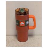 NEW OZARK TRAIL 18OZ. TUMBLER WITH HANDLE ORANGE