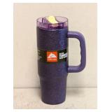 NEW OZARK TRAIL 30OZ. TUMBLER WITH HANDLE PURPLE