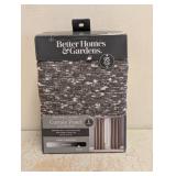 NEW BHG CURTAIN PANEL BROWN BASKET BOUCLE