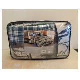 NEW HIG 5PC COMFORTER SET GREEN KING SIZE