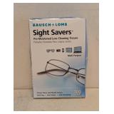 NEW BAUSCH + LOMB SIGHT SAVERS PRE MOISTENED LENS CLEANING TISSUES