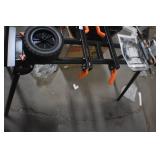 WEN MSA330 Collapsible Rolling Miter Saw Stand with 3 Onboard Outlets