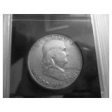 1950 D Franklin Half Dollar In A Holder