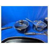 Lot of Assorted Cooking Pans, Serving Dishes and Kitchen Items