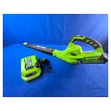 Greenworks 40V Leaf Blower/Sweeper, 150 MPH / 135 CFM, Lightweight, Quiet, with 2.0 Ah Battery and Charger, Perfect for Residential Lawn Care, Leaf Blowing Debris, Dust, Light Snow, and More