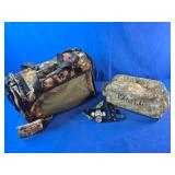 (2) Camo Duffle Bags and Light