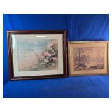 2 Framed Decorative prints