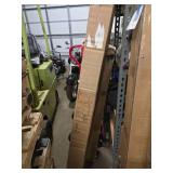 Sun-Ray Rectangular Patio Umbrella 6.6ft by 10ft with 22 Solar Powered LED Lights, Push-Button Tilt and Hand Crank Lift, Solar Umbrella with Solution Dyed Taupe Fabric for Porch, Deck, and Patio