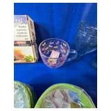 Assorted Dishware, Specialty Glasses, New Bowls, Ice Bin Etc.