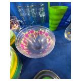 Assorted Dishware, Specialty Glasses, New Bowls, Ice Bin Etc.