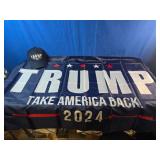 (New) Trump Banner and Trump Hat 2024