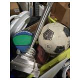 Pallet of used cords / hoses / balls/ etc