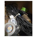 Pallet of Assorted Boxes and Bins of Misc. Household Items, Shoes, Home Decor, Building Materials, Garage Items and More