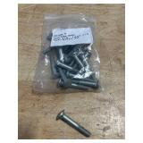 Lot of 20- Grade 5 Carriage Bolts Zinc 3/8 - 16x2 1/2