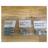 Lot of 20- Grade 5 Hex Flange Bolts 5/16 18x1 3/4 with 20- Hex Nut Locking 5/16 - 18 and 40- 5/16 Flat Washers