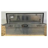 ^Northern Tool + Equipment Deep Low-Profile Crossover Truck Toolbox with Removable Tray, 69in. x 20in. x 19in., Aluminum, Diamond Plate, Shotgun Latches #42351 Msrp $489.99