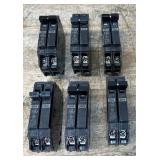 GE Circuit Breaker 2 Pole Unit 120/240V lot of 6