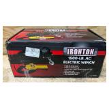 Ironton AC-Powered Electric Winch, 1500-Lb. Capacity, Steel Wire Rope #4995893 Msrp $199.99 see description