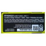 Ryobi 40V 24 In. Cordless Battery Hedge Trimmer RY40HG01 Tool Only