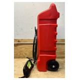 Flo n' Go Duramax Scepter, 14-Gal Powered Gas Caddy with 6 GPM Fill-Rite Fuel Pump, Model# PFSG1411 #5941820 Msrp $299.99