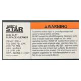 NorthStar Pressure Washer Surface Cleaner, 20in., 5000 PSI, 8 GPM, Stainless Steel #105834