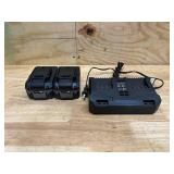 Klutch KLiQ 20V Rapid Charger and 20V 2.0Ah Lithium-Ion Batteries