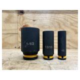 Klutch deep impact sockets (lot of 3)